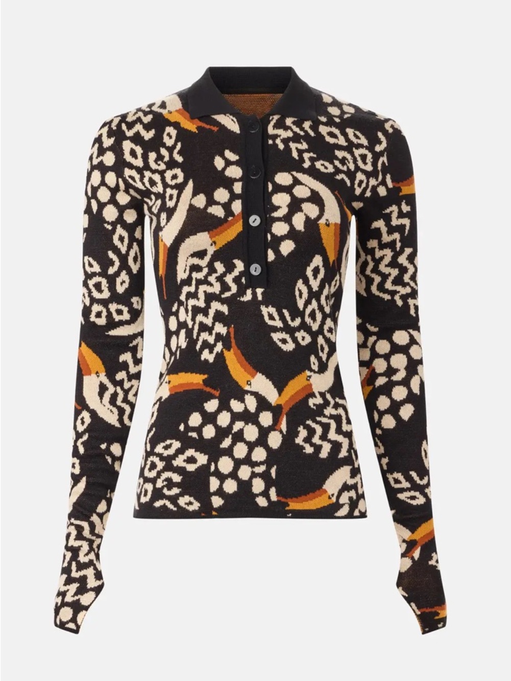 NWT Farm Rio Toucan Polo Knit Sweater - XS